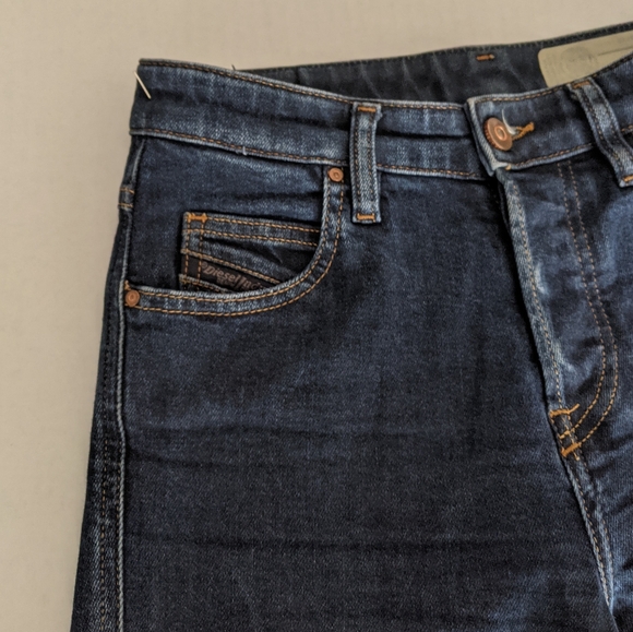 DIESEL Babhila Slim Skinny Women's frayed Hem Jeans Size: 01 W 23 L 32 - Picture 4 of 12